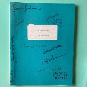 Jon Robin Baitz & Cast Signed A Fair Country Script Dan Futterman & Judith Ivey